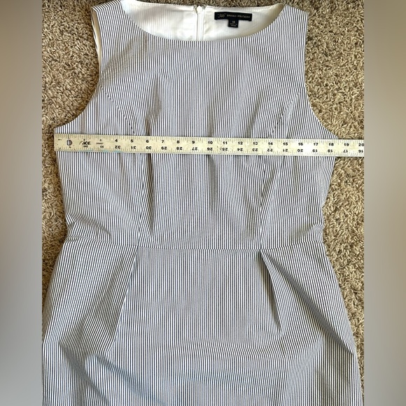 Brooks Brothers Blue/White Striped Classic Preppy Minimalist Summer Dress Sz 14 - Picture 10 of 12